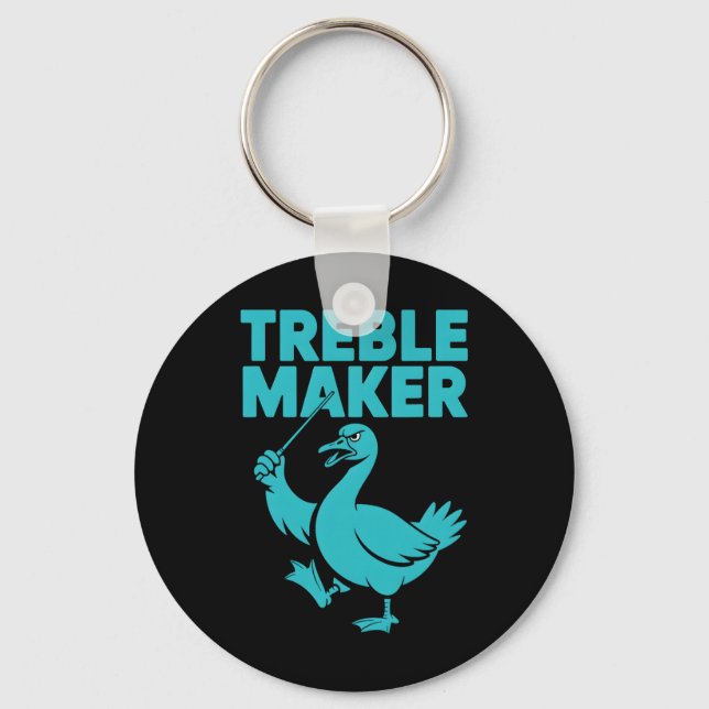 Treble Maker Funny Goose Music Teacher Nd  Key Ring (Front)