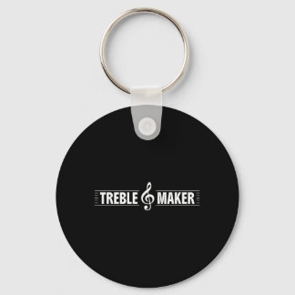 Treble Maker Funny Treble Clef Music Pun Graphic Key Ring