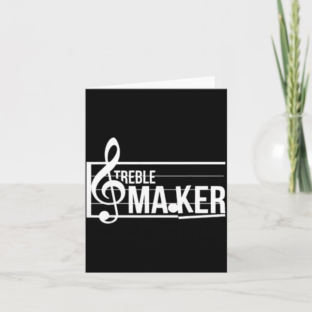 Treble Maker Pun Funny Marching Band Music Lover E Card (Front)