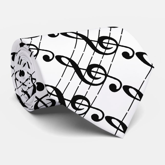 Treble musical note Tie (Rolled)