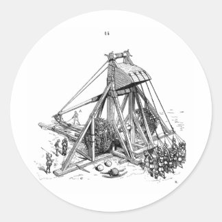 trebuchet classic round sticker