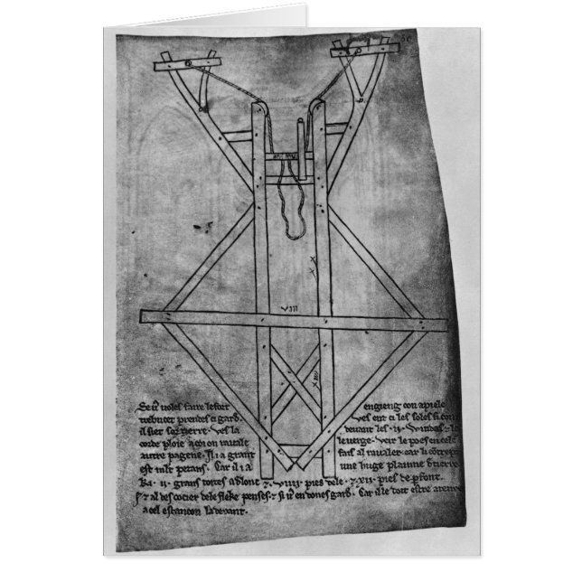 Trebuchet, machine to throw arrows (Front)