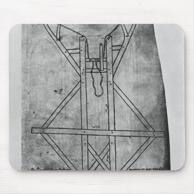 Trebuchet, machine to throw arrows mouse pad (Front)