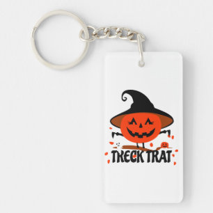 Treck Trat Pumpkin Smiling Acrylic Keychain