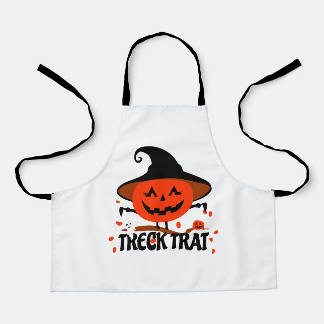 Treck Trat Pumpkin Smiling Apron (Front)