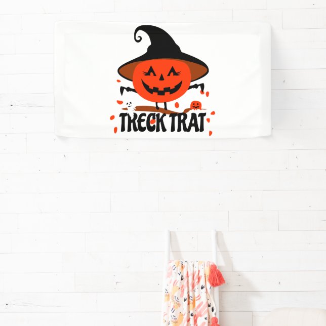 Treck Trat Pumpkin Smiling Banner (Insitu)