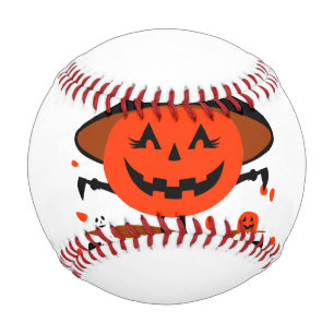 Treck Trat Pumpkin Smiling Baseball