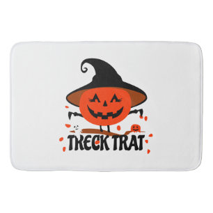 Treck Trat Pumpkin Smiling Bath Mat