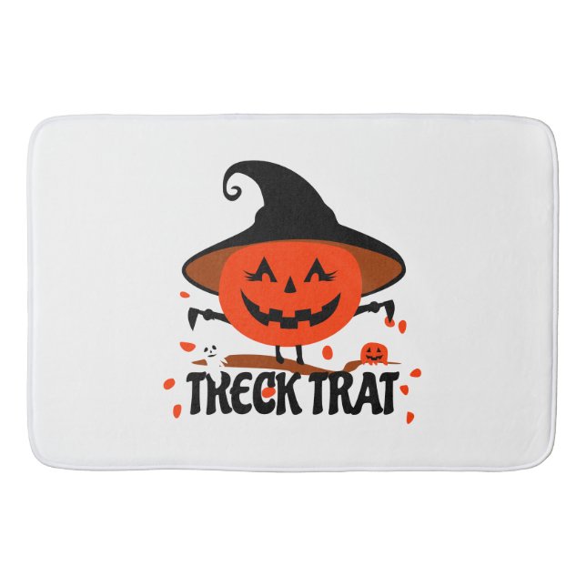 Treck Trat Pumpkin Smiling Bath Mat (Front)