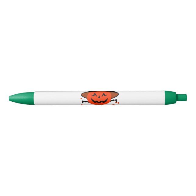 Treck Trat Pumpkin Smiling Black Ink Pen (Front)
