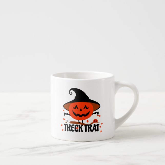 Treck Trat Pumpkin Smiling Espresso Cup (Right)