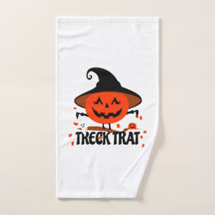 Treck Trat Pumpkin Smiling Hand Towel