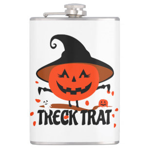 Treck Trat Pumpkin Smiling Hip Flask