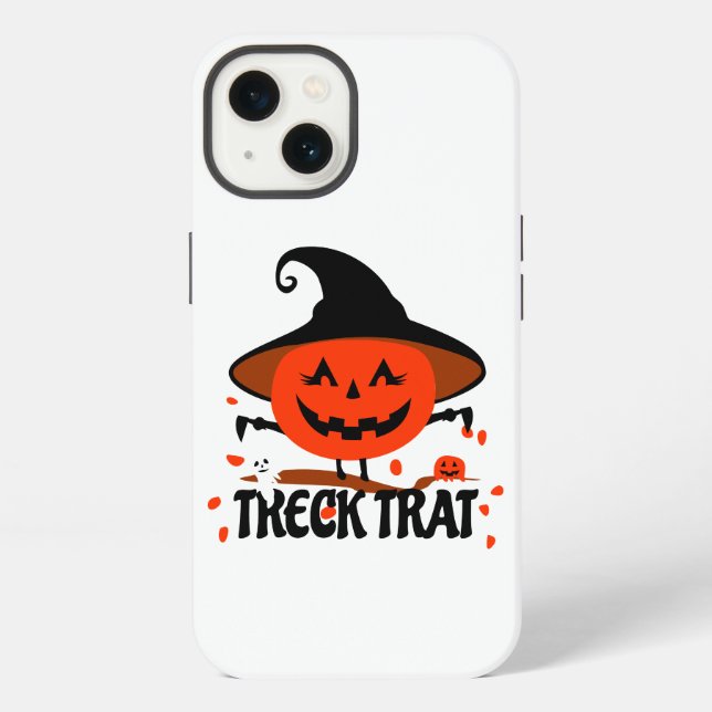 Treck Trat Pumpkin Smiling iPhone Case (Back)