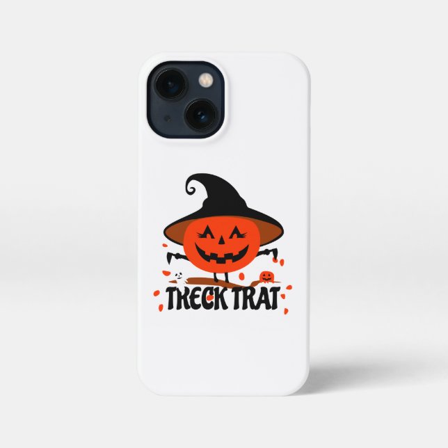 Treck Trat Pumpkin Smiling iPhone Case (Back)