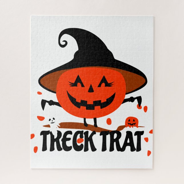 Treck Trat Pumpkin Smiling Jigsaw Puzzle (Vertical)