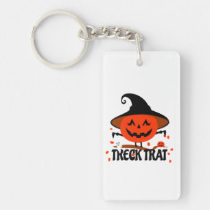 Treck Trat Pumpkin Smiling Key Ring