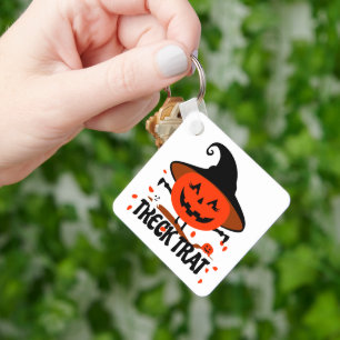 Treck Trat Pumpkin Smiling Key Ring