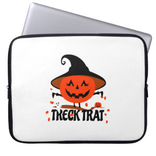 Treck Trat Pumpkin Smiling Laptop Sleeve