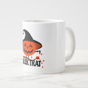 Treck Trat Pumpkin Smiling Large Coffee Mug