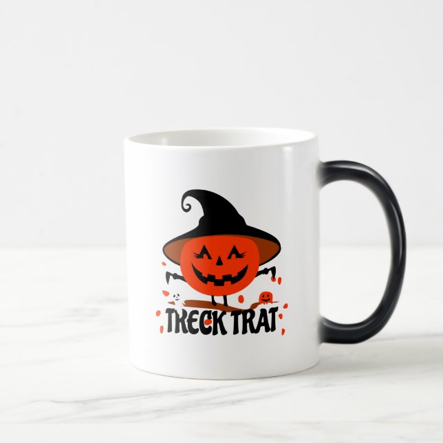 Treck Trat Pumpkin Smiling Magic Mug (Right)