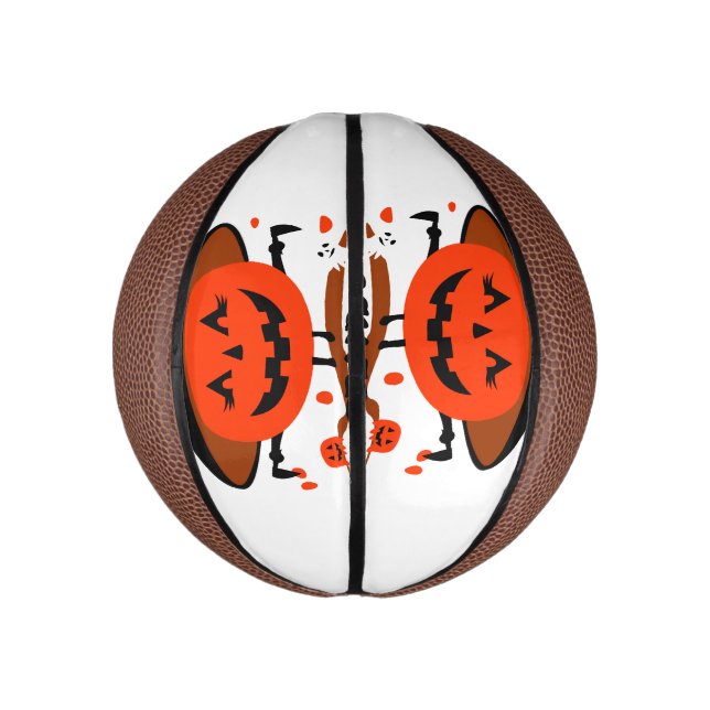 Treck Trat Pumpkin Smiling Mini Basketball (Vertical)