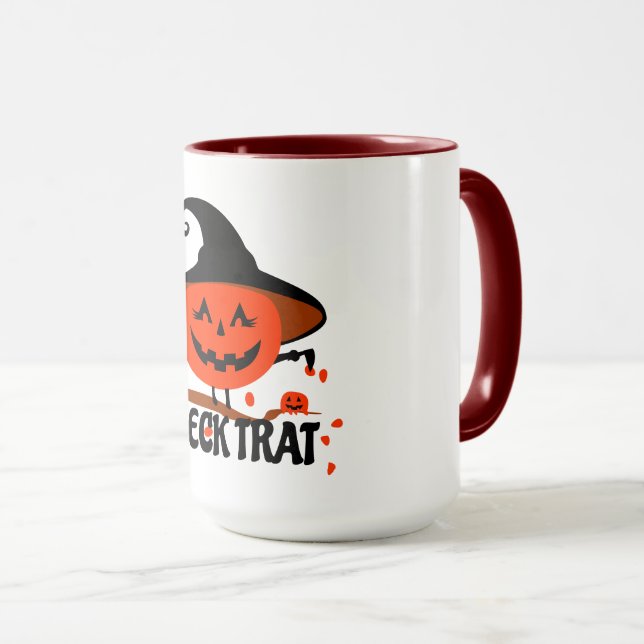 Treck Trat Pumpkin Smiling Mug (Front Right)