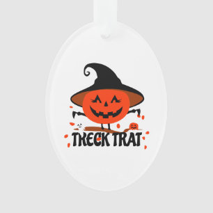 Treck Trat Pumpkin Smiling Ornament
