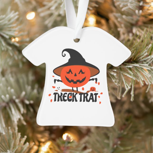Treck Trat Pumpkin Smiling Ornament (Tree)