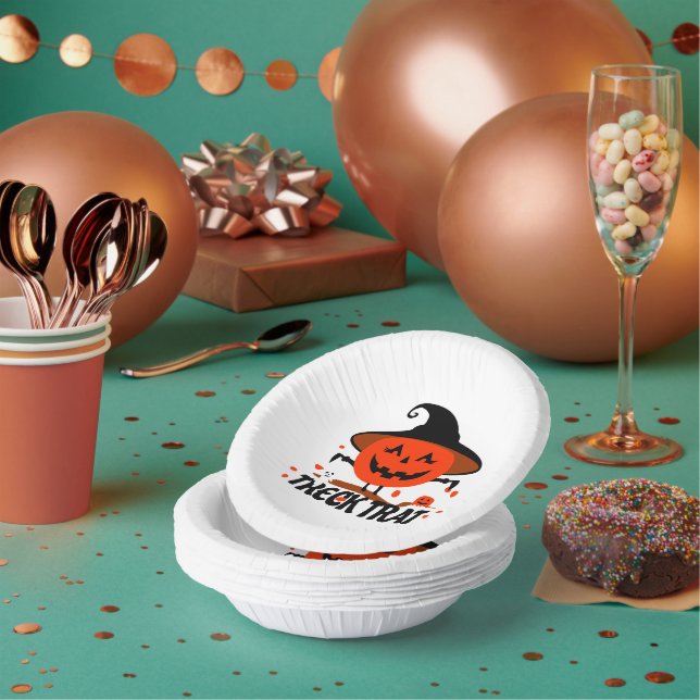 Treck Trat Pumpkin Smiling Paper Plate (Multi)