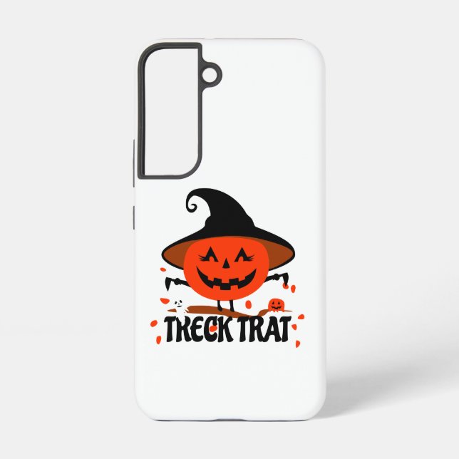Treck Trat Pumpkin Smiling Samsung Galaxy S22 Case (Back)