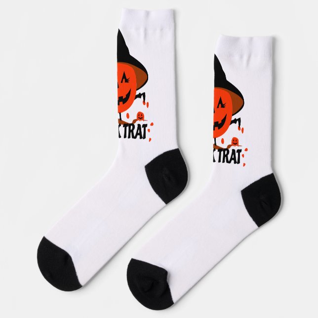 Treck Trat Pumpkin Smiling Socks (Left)