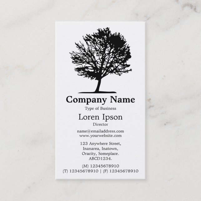 Tree 02 - White Business Card (Front)
