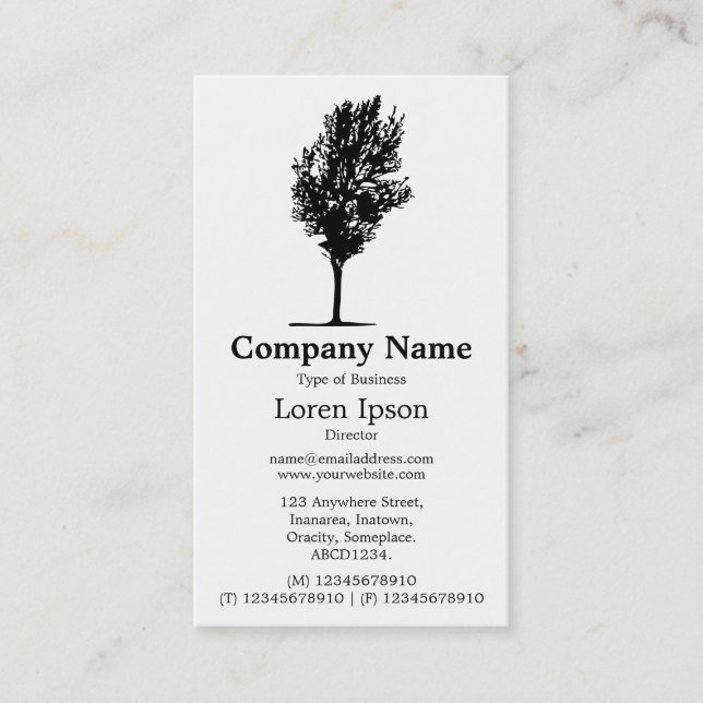 Tree 07 - White Business Card (Front)