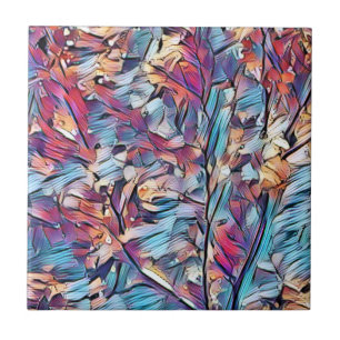 TREE ABSTRACT CERAMIC TILE