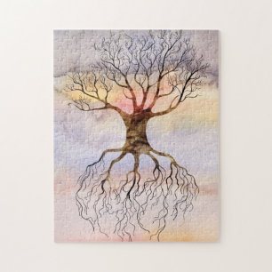 Tree Against The Sky Jigsaw Puzzle