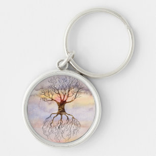 Tree Against The Sky Key Ring