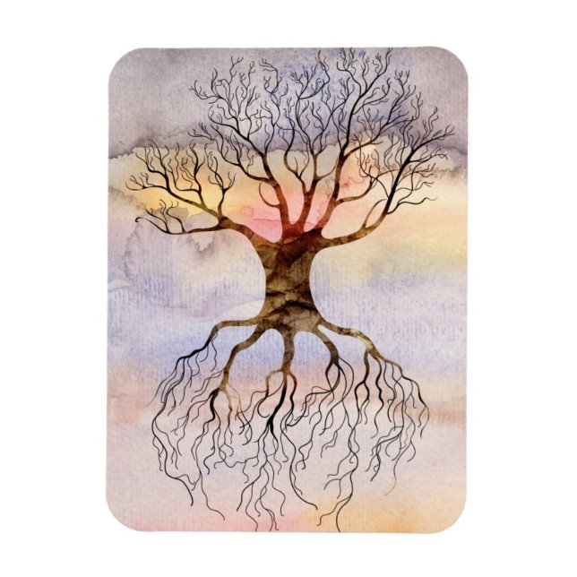 Tree Against The Sky Magnet (Vertical)