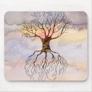 Tree Against The Sky Mouse Pad