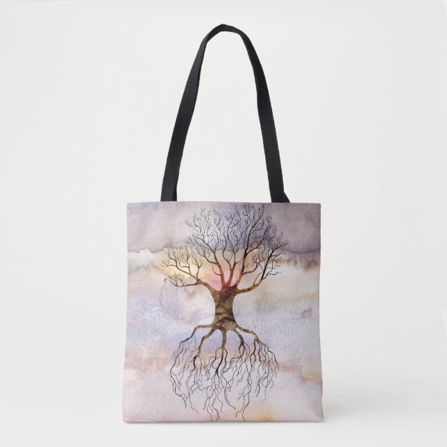 Tree Against The Sky Tote Bag (Front)