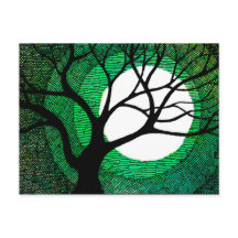 Tree and Moon - Green