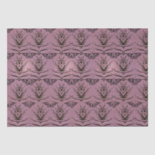 Tree and moth patterned tissue paper