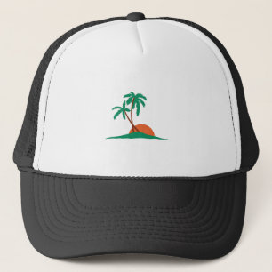 Tree And Sunset Trucker Hat