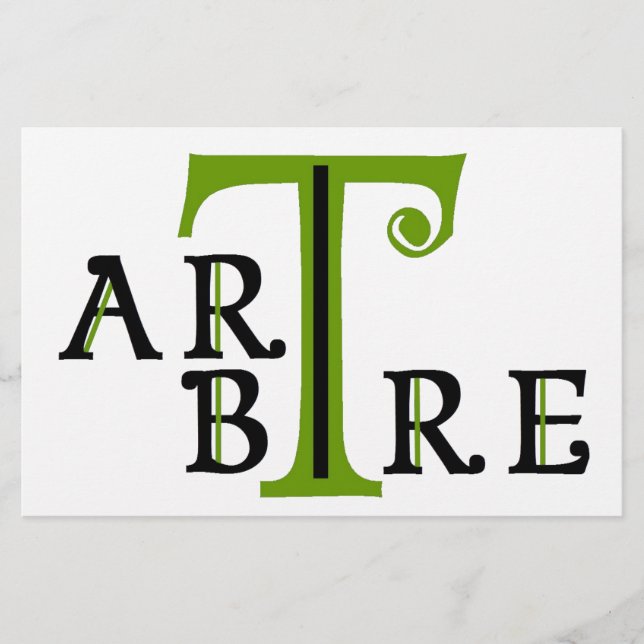 Tree art stationery (Front)