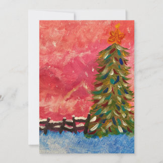 Tree at Dusk Holiday Card