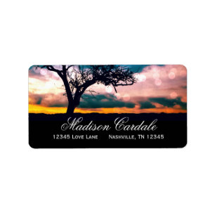 Tree at Sunset Return Address Labels