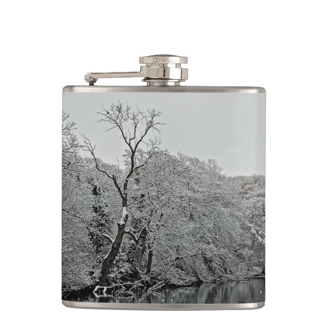 Tree, at the edge of the water hip flask (Front)