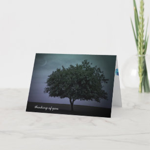 tree at twilight-thinking of you card