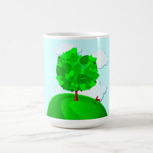 Tree background, mug