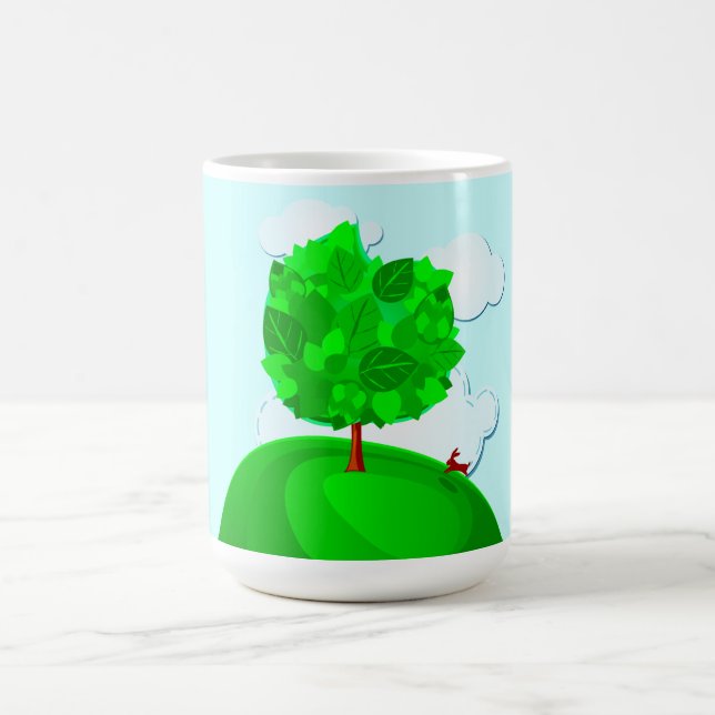 Tree background, mug (Center)